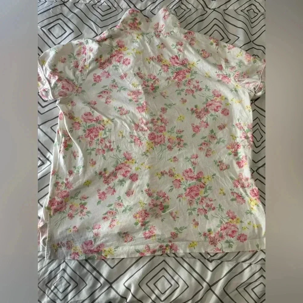 Lauren Ralph Lauren Women’s Pajama Sleep Button Down Top size Large